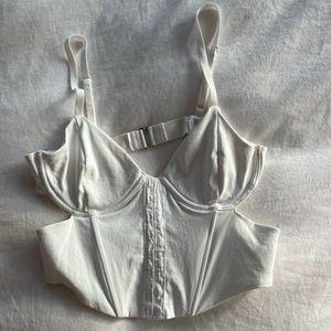 White Bustier Tank From Garage